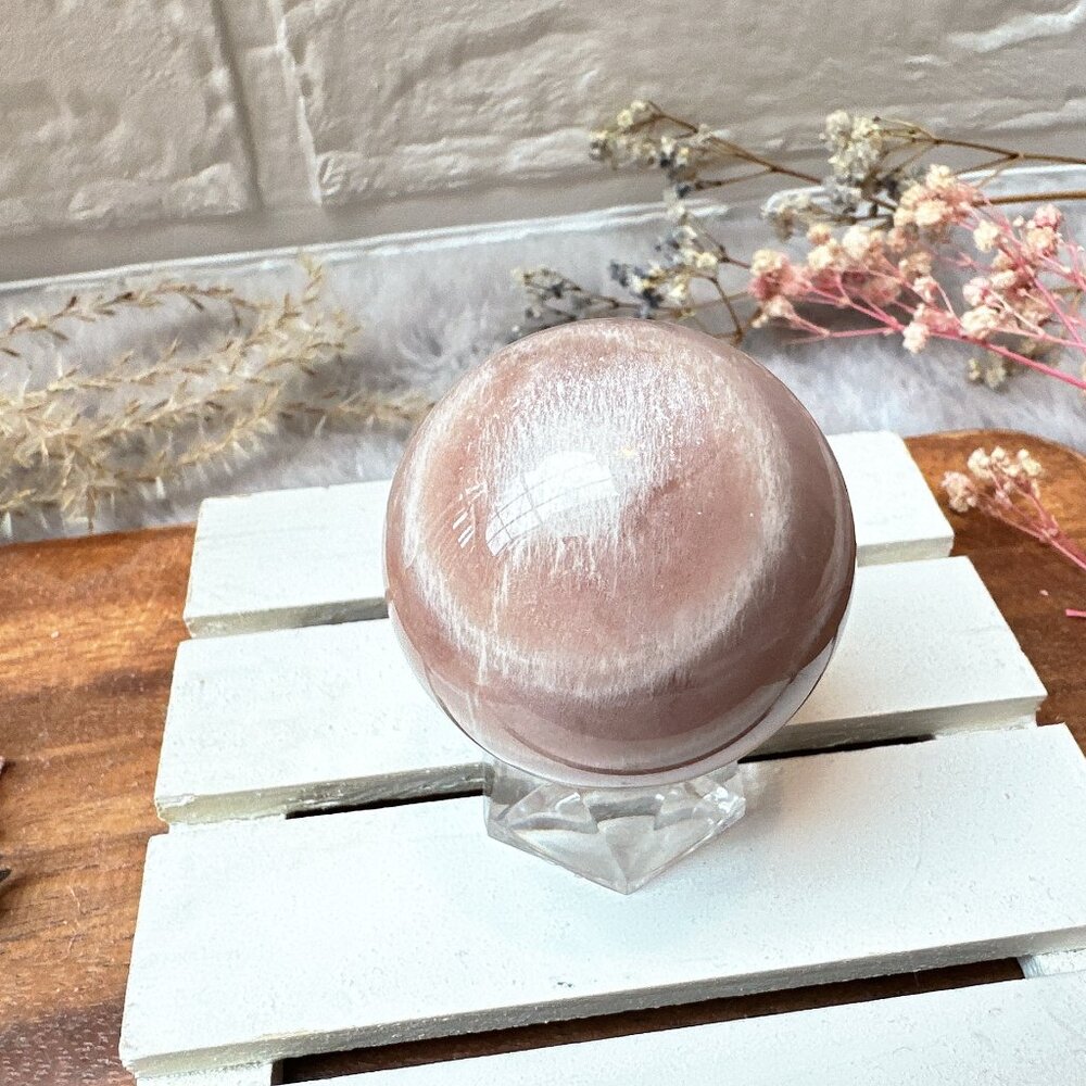 Gorgeous Small Sunstone Moonstone Sphere (SUN2) - Picture 4 of 9
